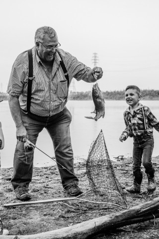 Papi Denis à la pêche